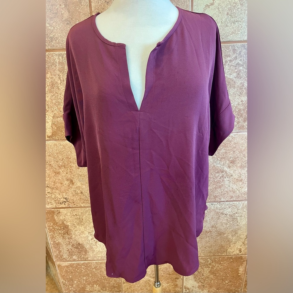 Zenana Premium Purple Pull-over Top Dolman Sleeves Size 1X